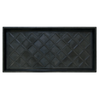 Multy Home Manor Lattice Boot Tray, Black, 17-in x 35-in Overhead_Flat