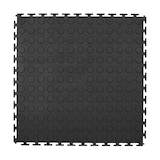 Tapis polyvalent Multy Home, caoutchouc recyclé à 100 %, paq. 6, noir, 18 x 18 po Overhead_Flat