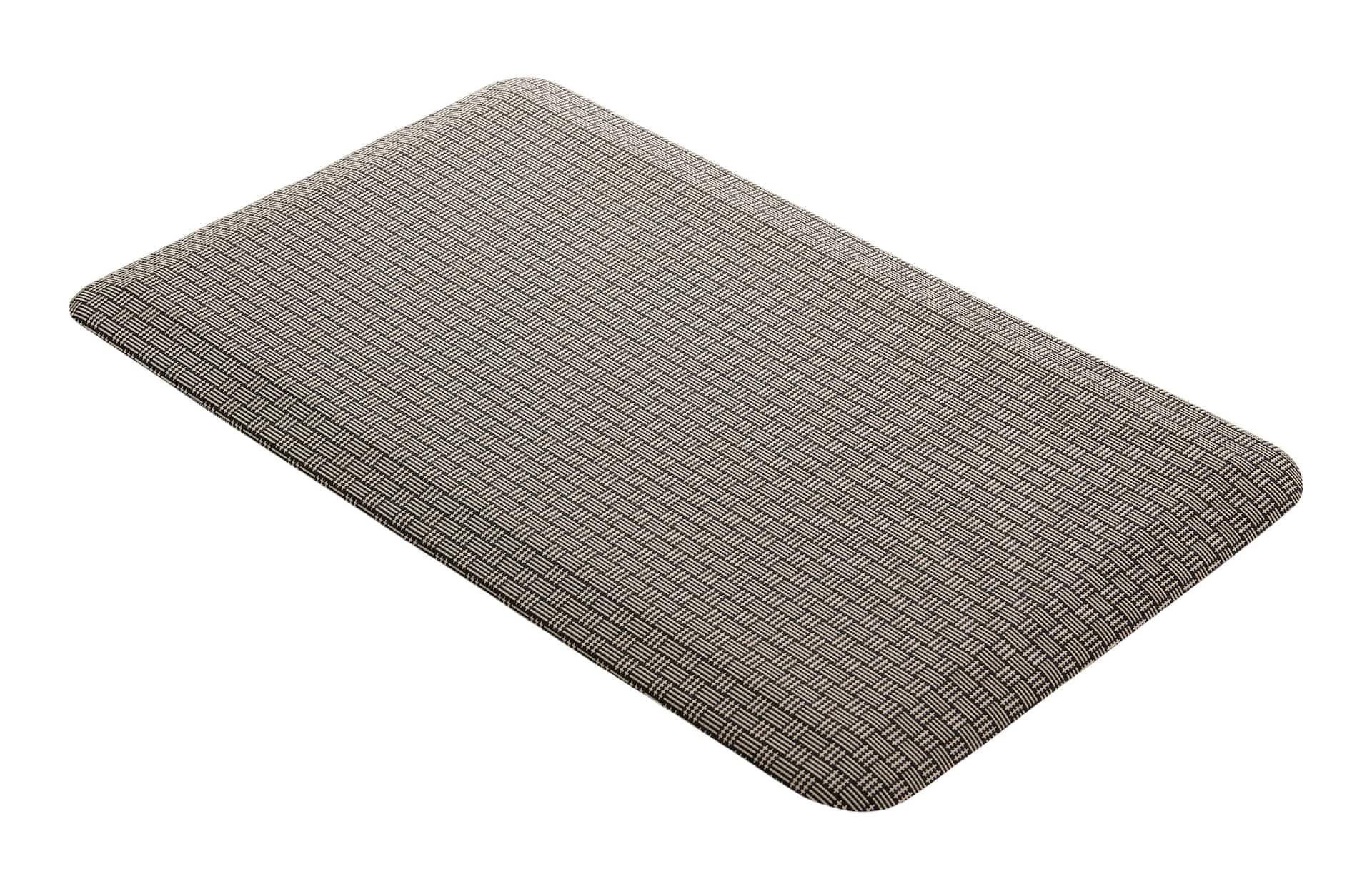 CANVAS Textilene Anti Fatigue Indoor Comfort Floor Mat, Black & Grey  Checkered, 18-in x 30-in