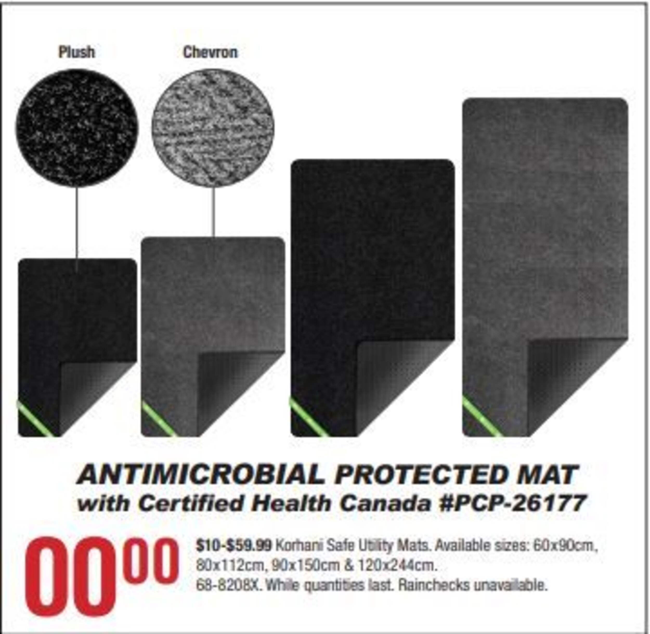Korhani Studio Anti-Microbial Chevron Mat, 4 x 8-ft Composite_or_Mixed