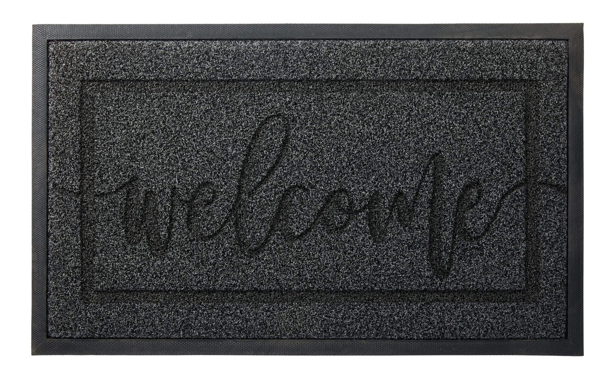 Tapis d'accueil For Living Massa, gris foncé, 18 x 30 po Overhead_Flat