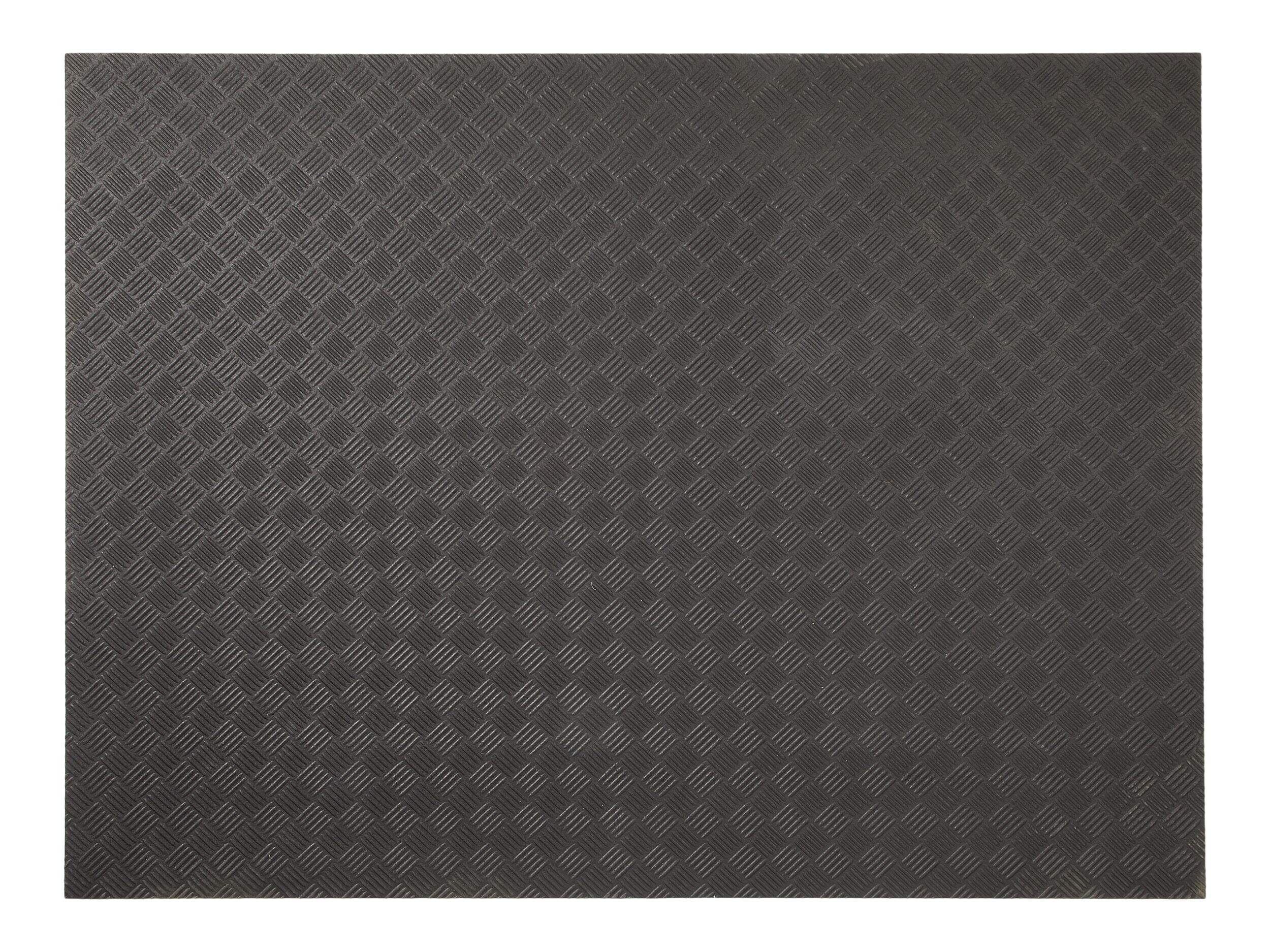 Tapis en caoutchouc For Living Supreme, noir, 3 x 4 pi Front_Flat
