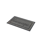 For Living Massa Bienvenue Door Mat, Dark Grey, 18-in x 30-in Overhead_Plunge