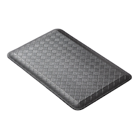 Tapis de cuisine/bureau antifatigue pour l'intérieur FOR LIVING, noir, 18 x 30 po Front_Angled_Right