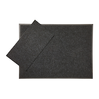 Multy Home Indoor/Outdoor Protective Floor Mat with Bonus Accent Mat, Black Overhead_Flat
