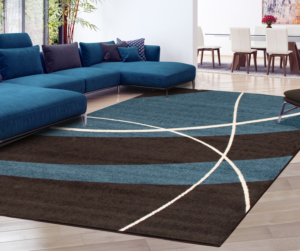 Ecarpet Gallery Cosi Rug Dark, Brown/Blue Canadian Tire