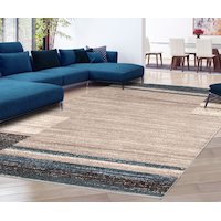 ECARPET Ayla Rectangle Indoor Area Rug, Grey/Blue, Assorted Sizes