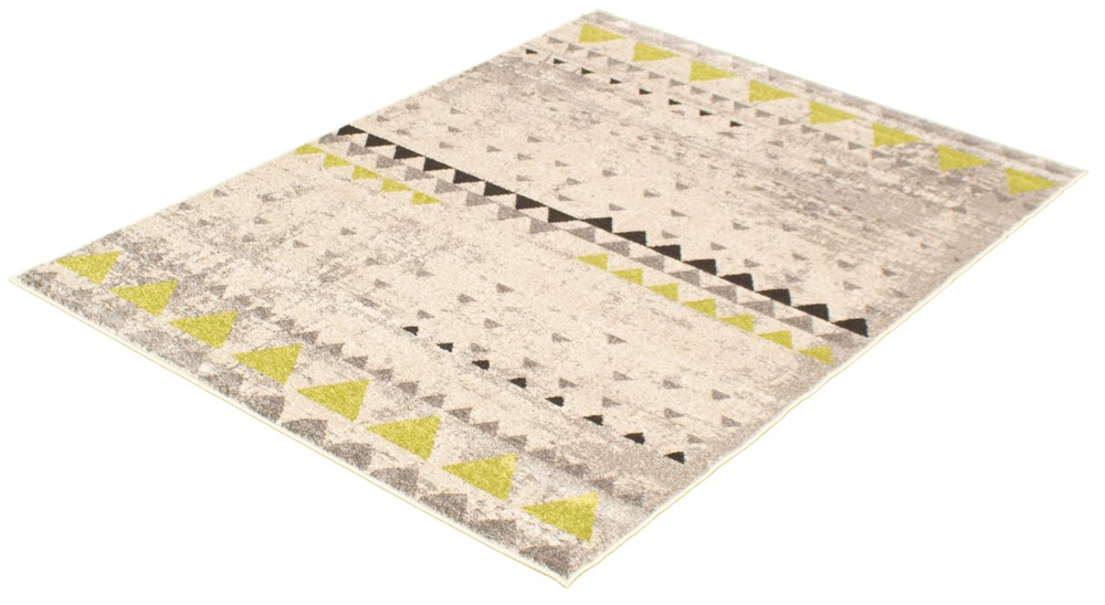 ECARPET Remi Indoor Geometric Area Rug, Ivory/Green, Assorted Sizes