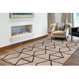 Tapis géométrique d’intérieur ECARPET Ana, gris/brun, tailles variées Overhead_Plunge