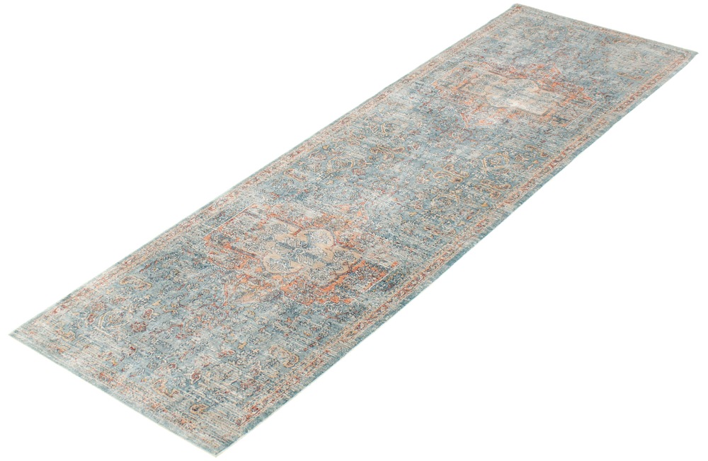 ECARPET Bahama Heriz Indoor Area Rug, Blue, Assorted Sizes Canadian Tire