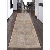 ECARPET Bahama Heriz Indoor Area Rug, Beige, Assorted Sizes Overhead_Plunge
