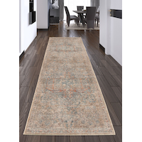 ECARPET Bahama Heriz Indoor Area Rug, Beige, Assorted Sizes Overhead_Plunge