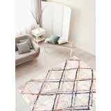 ECARPET Morocco Abstract Indoor Area Rug, Ivory, Assorted Sizes Overhead_Plunge