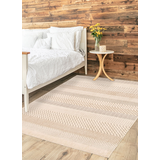 ECARPET Arielle Indoor Striped Area Rug, Ivory, Assorted Sizes Overhead_Plunge