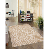 Tapis d'intérieur en polypropylène et polyester texturé rectangulaire, taupe, 8 x 10 pi Front_Angled_Right