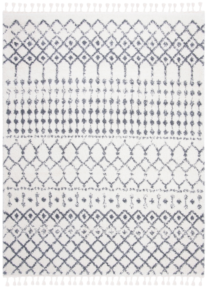 Safavieh Berber Fringe 540 Shag Rug, Cream/Dark Grey Canadian Tire