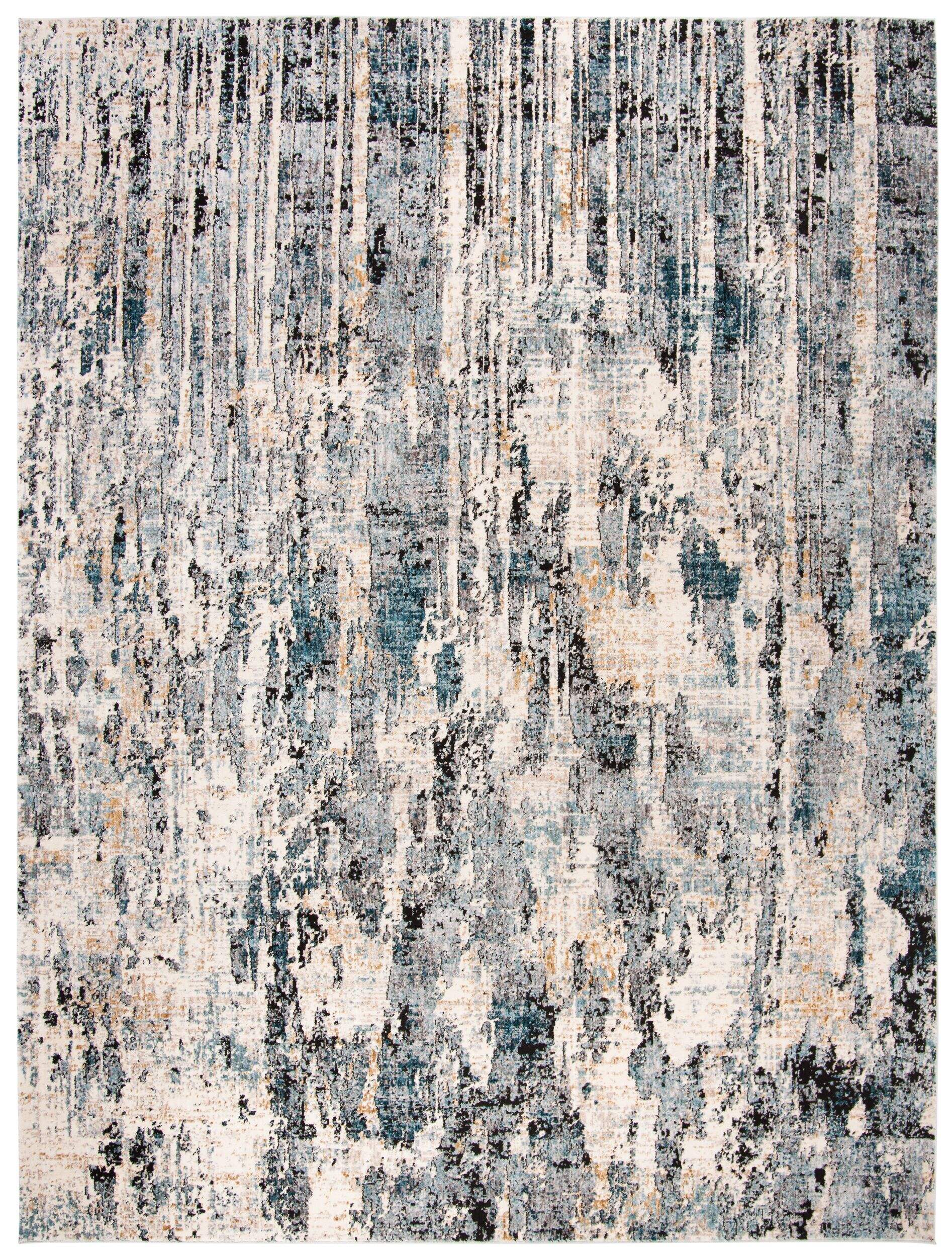 Tapis Safavieh Carrara 195, bleu/beige Front_Flat