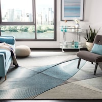 Tapis Safavieh Hollywood 715, gris/sarcelle