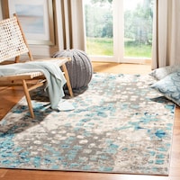 Tapis Safavieh Madison 425, gris/bleu Overhead_Plunge