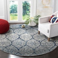 Safavieh Madison 604 Rug, Navy/Silver Front_Angled_Left