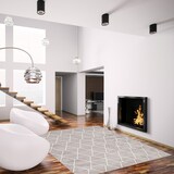 ECARPET Macy Diamante Indoor Geometric Area Rug, Grey/White, Assorted Sizes Overhead_Plunge