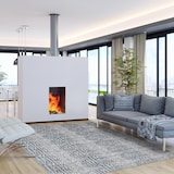 ECARPET Talia Indoor Area Rug, Blue, Assorted Sizes Overhead_Plunge