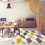 ECARPET Burke Indoor Area Rug, Multicolour, Assorted Sizes Overhead_Plunge