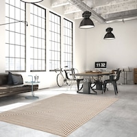 ECARPET Trona Indoor Geometric Area Rug, Taupe, Assorted Sizes Overhead_Plunge