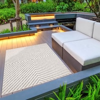 Tapis d'intérieur et d'extérieur ECARPET Milan, gris clair, choix de tailles Overhead_Plunge