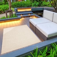 ECARPET Milan Indoor/Outdoor Area Rug, Ivory, Assorted Sizes
