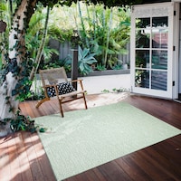 ECARPET Veranda Diamond Indoor/Outdoor Area Rug, Mint, Assorted Sizes