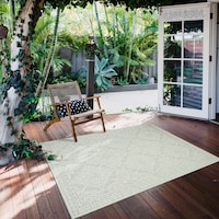 ECARPET Veranda Traditional Indoor/Outdoor Area Rug, Mint, Assorted Sizes