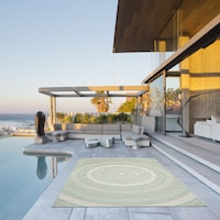 ECARPET Veranda Modern Indoor/Outdoor Area Rug, Mint, Assorted Sizes