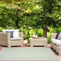 ECARPET Veranda Classic Indoor/Outdoor Area Rug, Mint, Assorted Sizes