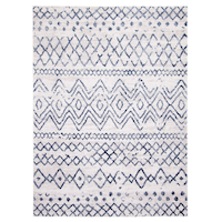 ECARPET Astrid Indoor Area Rug, White/Navy, Assorted Sizes