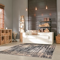 ECARPET Urbana Indoor Area Rug, Grey/Taupe, Assorted Sizes Overhead_Plunge