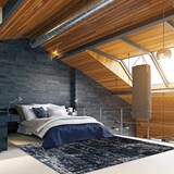 ECARPET Midnight Indoor Area Rug, Dark Blue, Assorted Sizes Overhead_Plunge