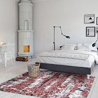 Tapis ECARPETGALLERY Morocco Marble, rose Overhead_Plunge