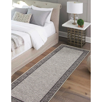 Tapis Brooks Ecarpet Gallery, gris ivoire, tailles variées Overhead_Plunge