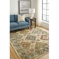 Brassex Dario 5x8-ft Cream/Grey/Taupe Distressed Area Rug Overhead_Plunge