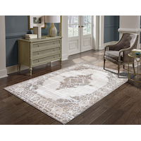 Brassex Espen Area Rug, Grey/Cream, 5 x 8 ft Overhead_Plunge