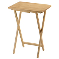 For Living Portable Wood Folding TV Tray/Laptop/Side/End Table Front_Angled_Left
