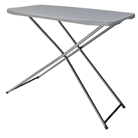Peakform Height Adjustable Plastic & Metal Portable Folding Activity Table, Indoor/Outdoor, White