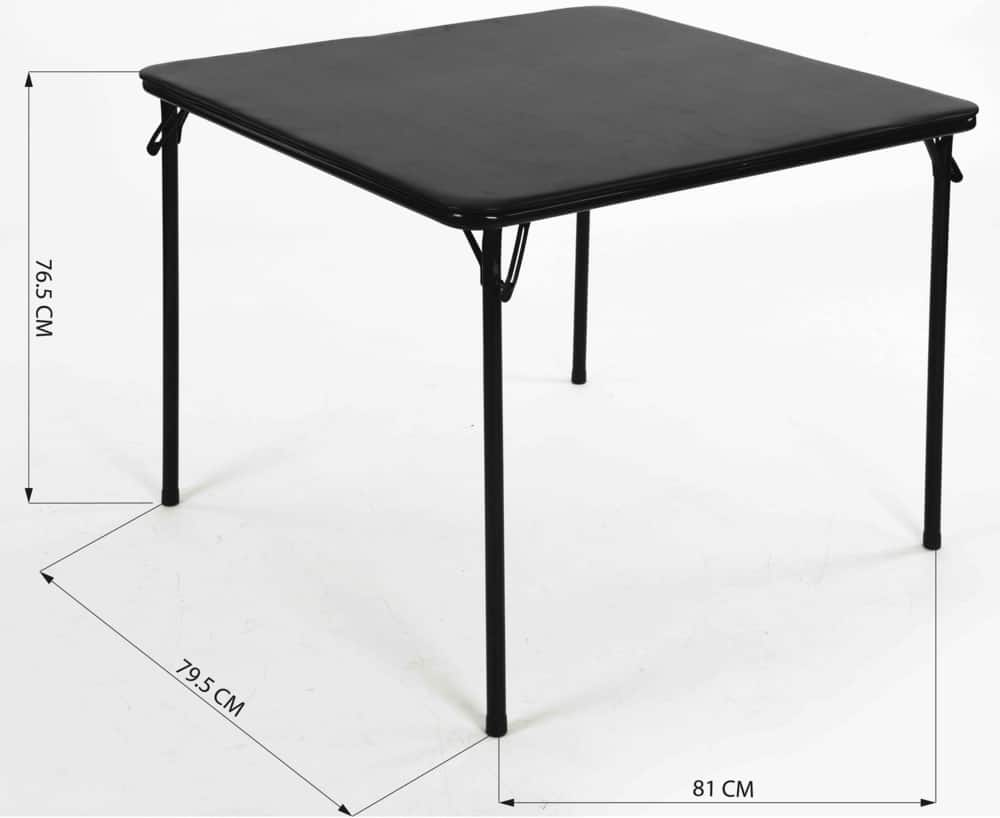 For Living 34 In X 34 In Portable Vinyl Top Metal Folding Card Game   For Living Folding 34 Vinyl Top Card Table Black  Da6942ff 0fb0 48ee 901d 532e1c250b3e 