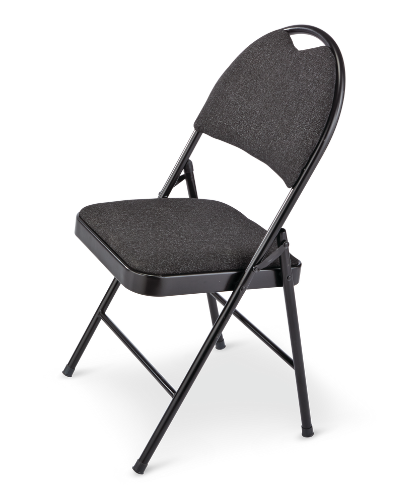 Chaise pliante portative en métal For Living rembourrée, dossier haut