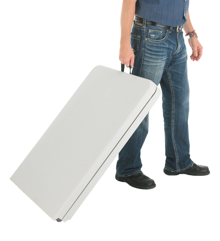 Table pliante portative en métal et en plastique For Living avec