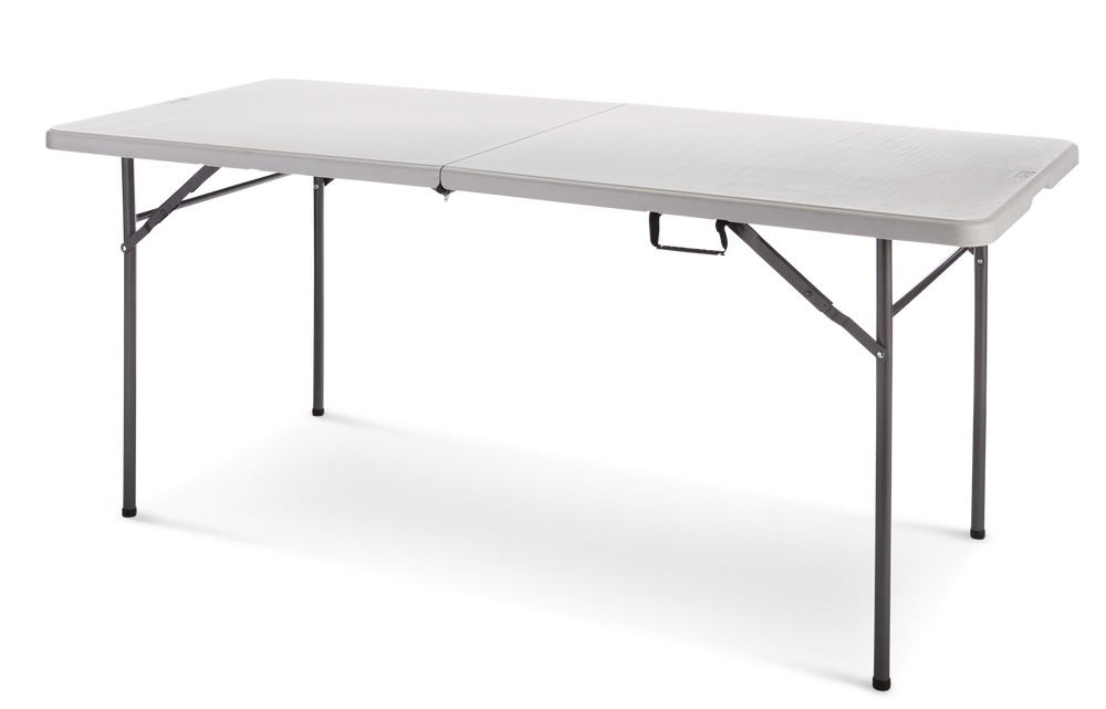 For Living Folding Table with Comfort Legs, Grey, 6ft Canadian Tire