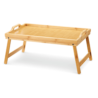 FOR LIVING Portable Bamboo Wood Folding TV/Laptop/Bed Tray