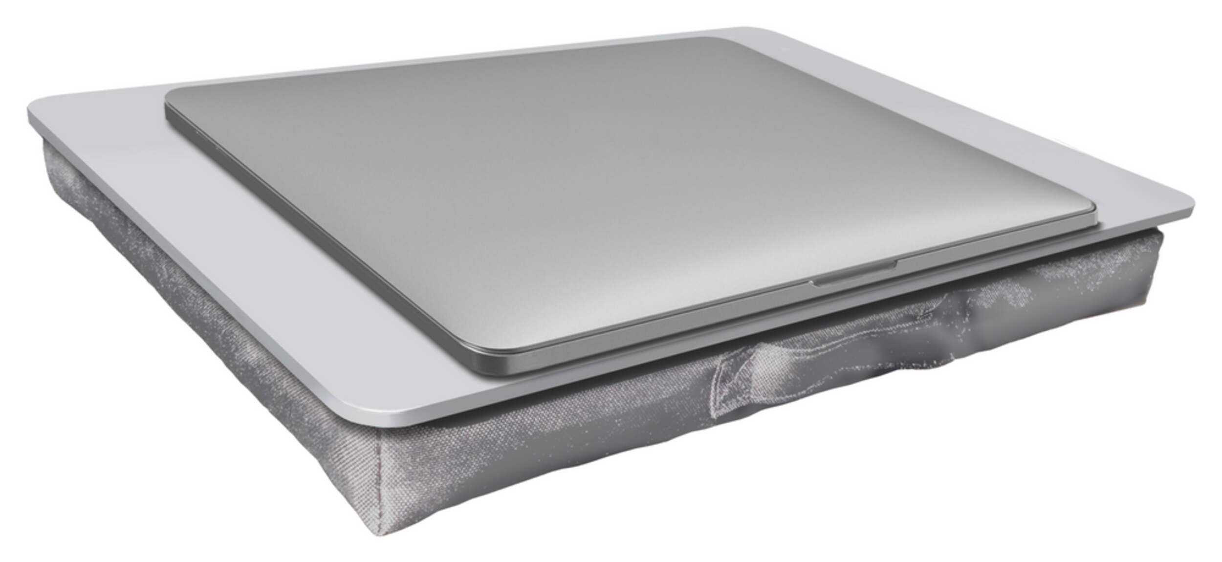 For Living Portable Padded Lap Desk, Fits Laptops Up To 16in, Grey