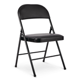 Chaise pliante avec siège rembourré en vinyle For Living Front_Three_Fourths_Angled_Right